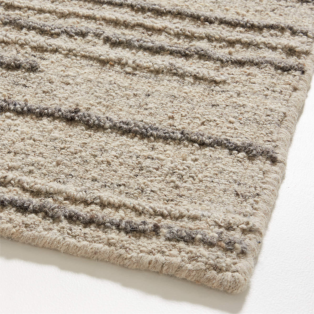 Orly Wool Blend Textured Ivory Rug Swatch 12x18