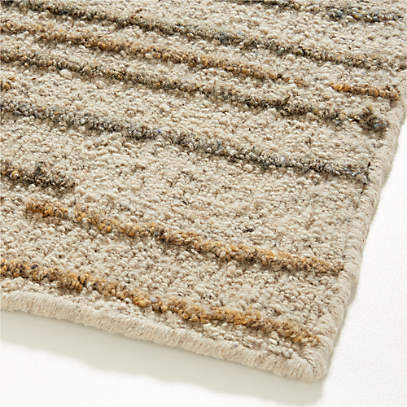 Orly Wool Blend Textured Ivory Rug Swatch 12x18