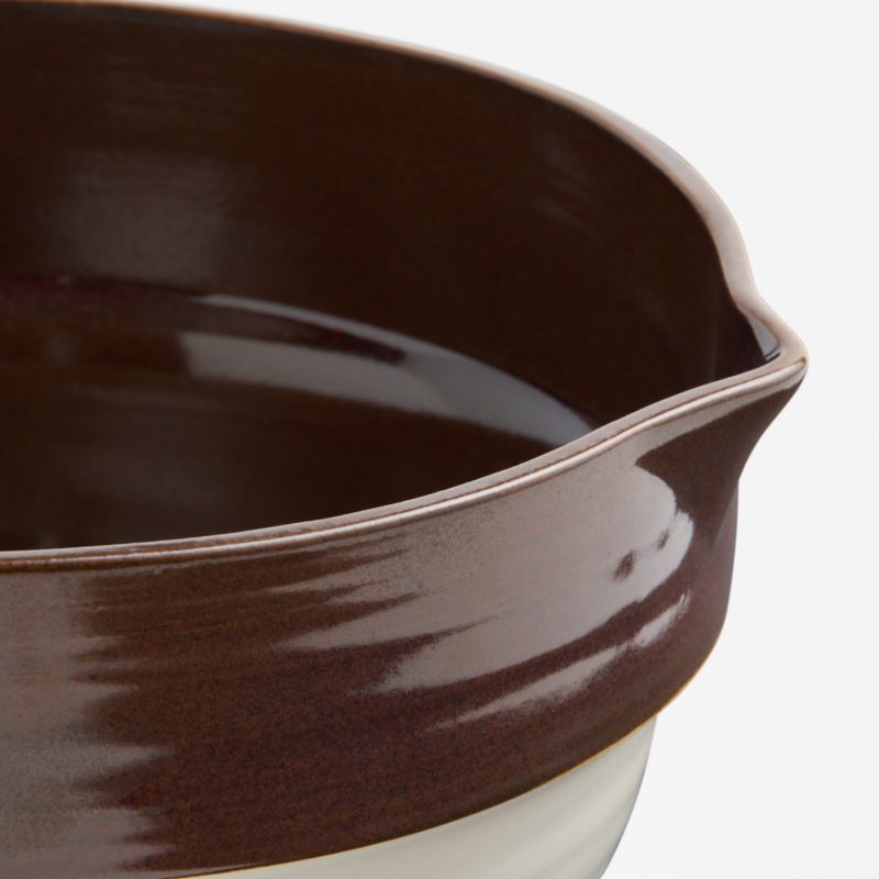 Umber Brown Rimmed Ceramic 3-Qt. Mixing Bowl - image 2 of 3