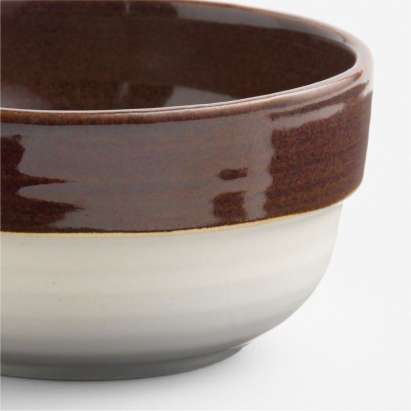 Umber Brown Rimmed Ceramic Pinch Bowl - image 2 of 3