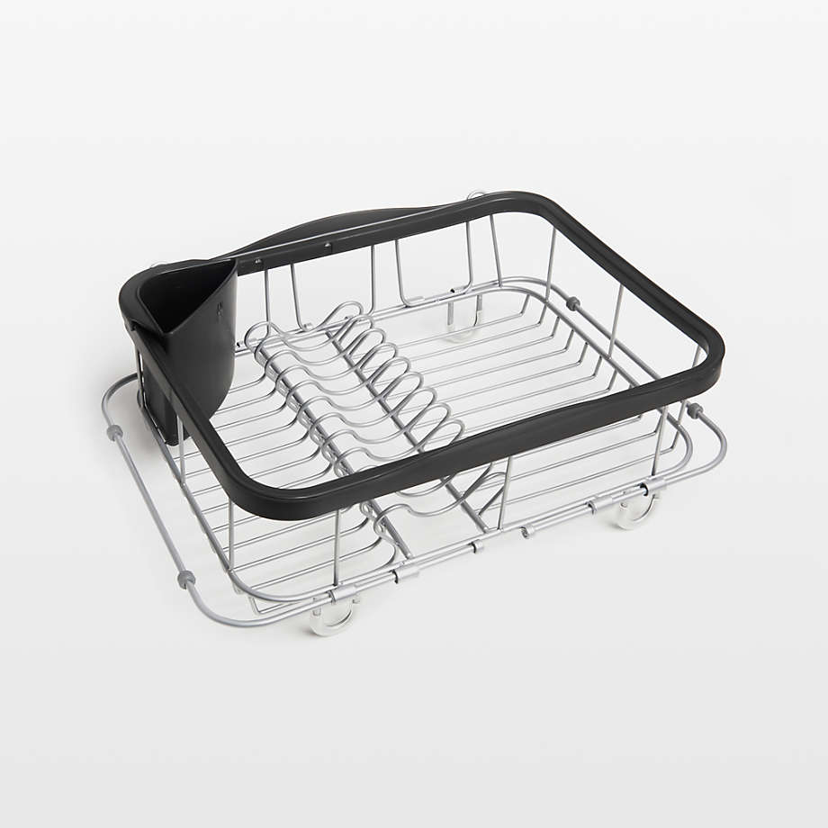 Umbra Sinkin Black Multi Use Dish Rack Reviews Crate And Barrel 8220