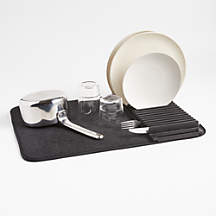 Umbra Black UDry Mat + Reviews | Crate & Barrel