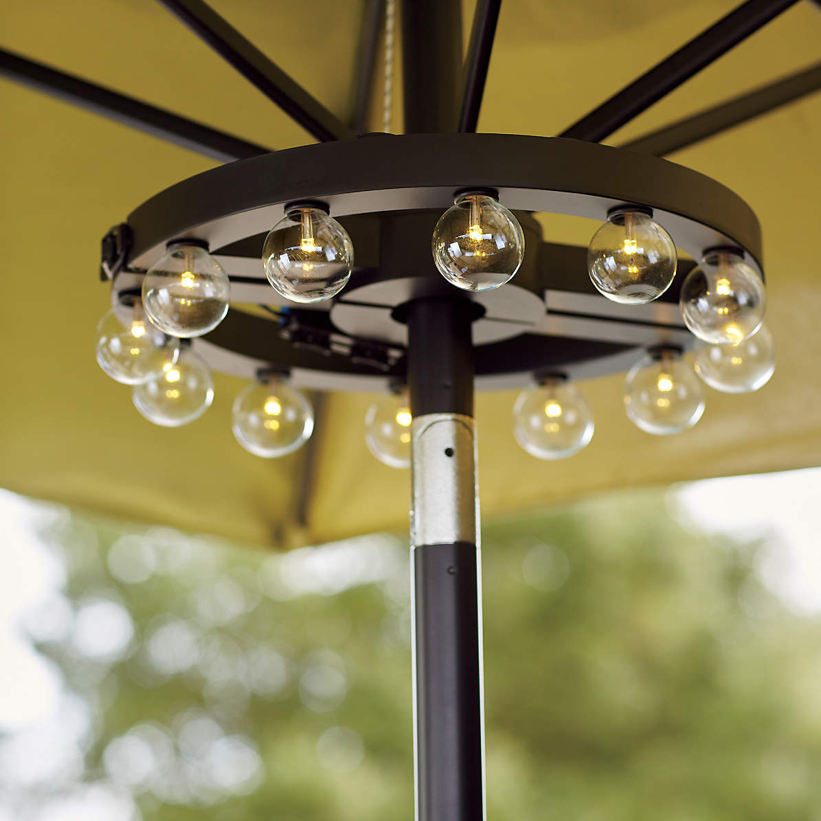 Crate and store barrel umbrella lights