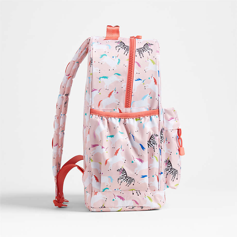 Large Kids Zebra Unicorn Personalized Backpack for School +