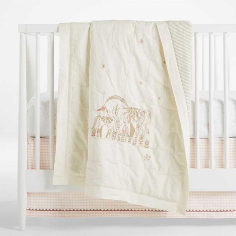 Pottery barn crib blanket hot sale