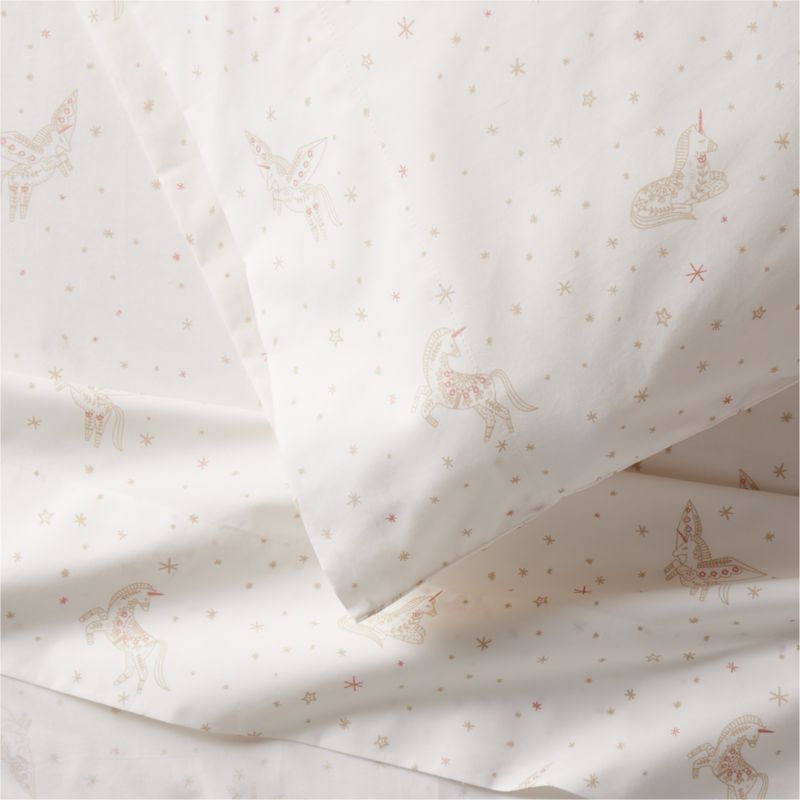 Unicorn Dreams Embroidered Cotton Kids Bedding Bundle Set - image 11 of 12