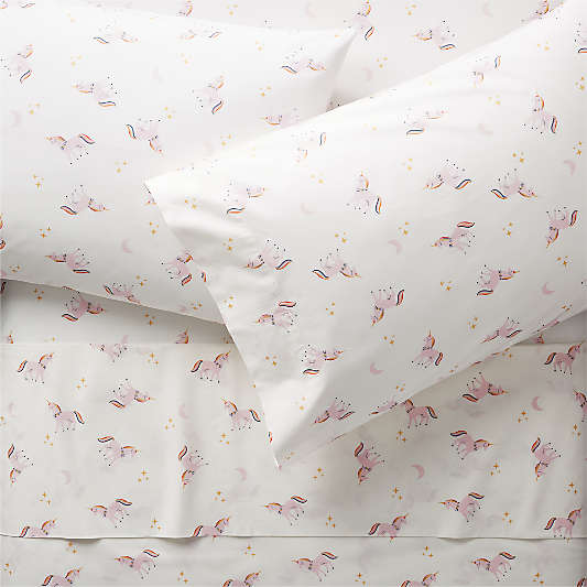 Organic Unicorn Kids Full Sheet Set