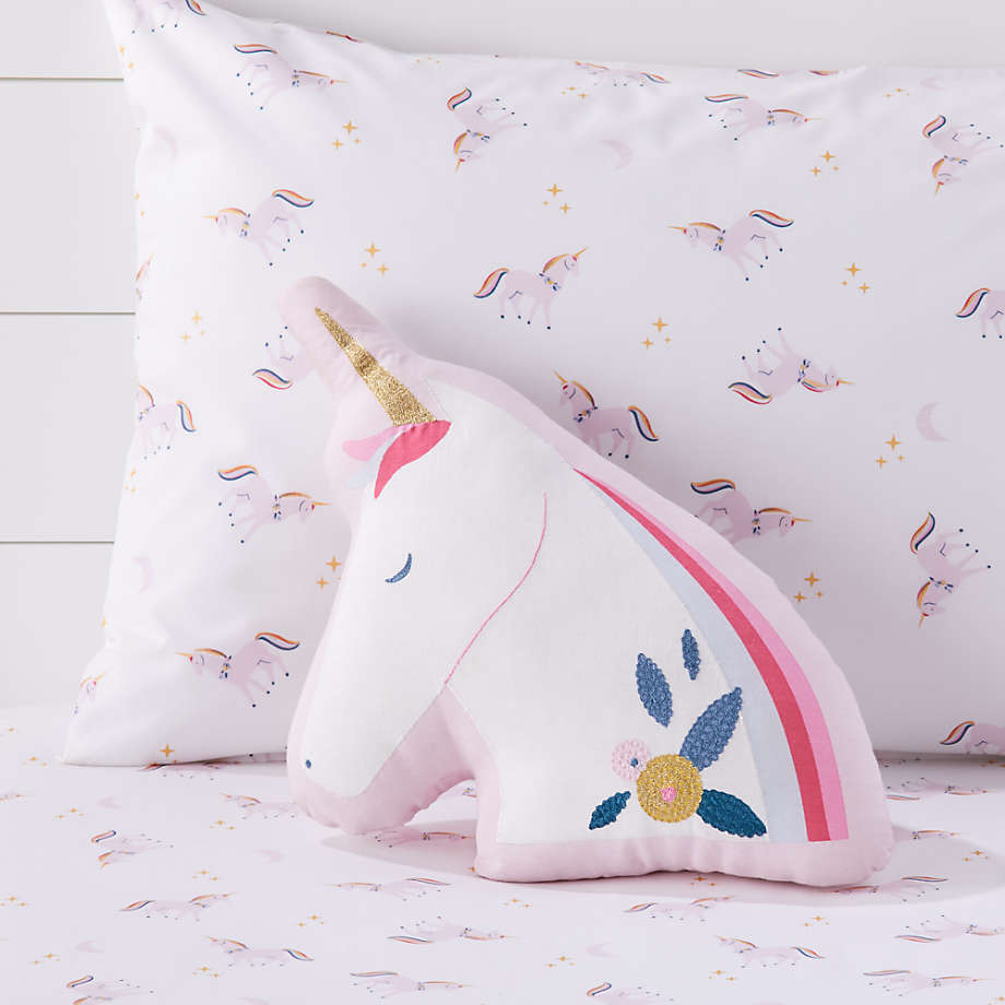 unicorn throw and pillow