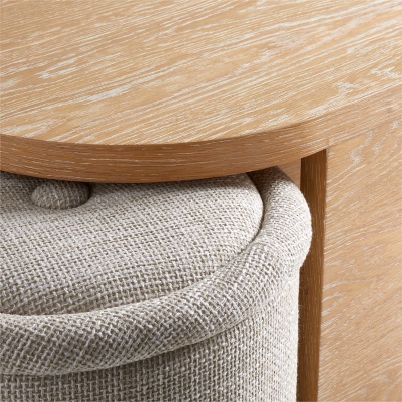 Union Oval Nesting Coffee Table with Stools | Crate & Barrel