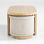 Union Oval Nesting Coffee Table with Stools | Crate & Barrel