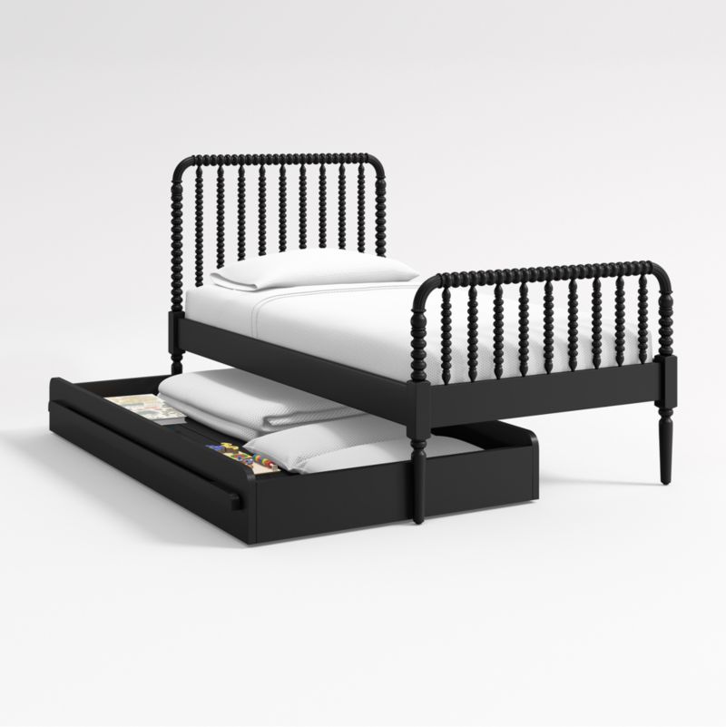 Black Twin Kids Trundle Bed - image 5 of 7