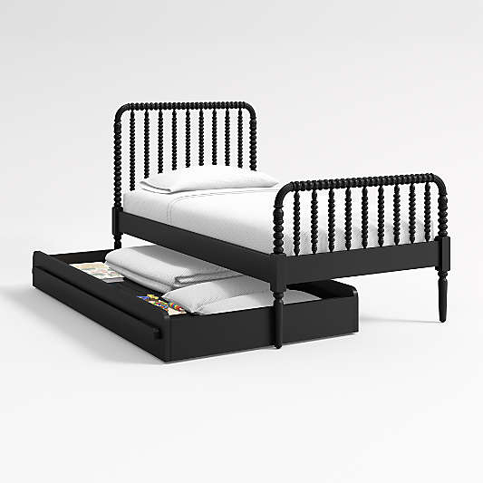 Black Twin Kids Trundle Bed