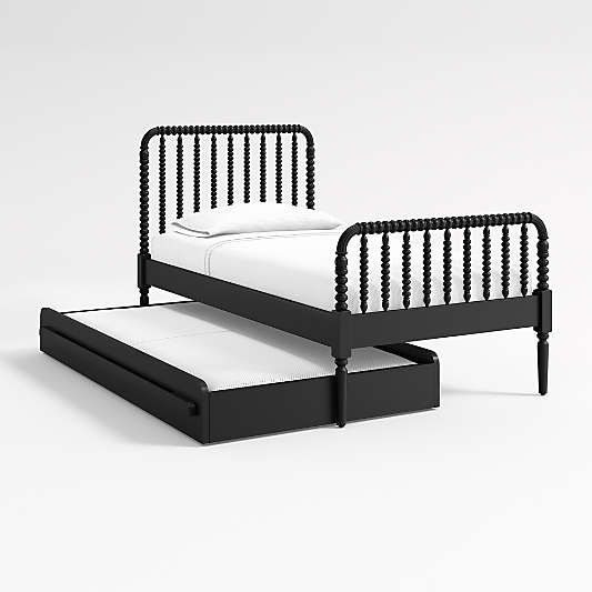 Black Twin Kids Trundle Bed