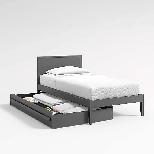 Charcoal Kids Twin Trundle Bed