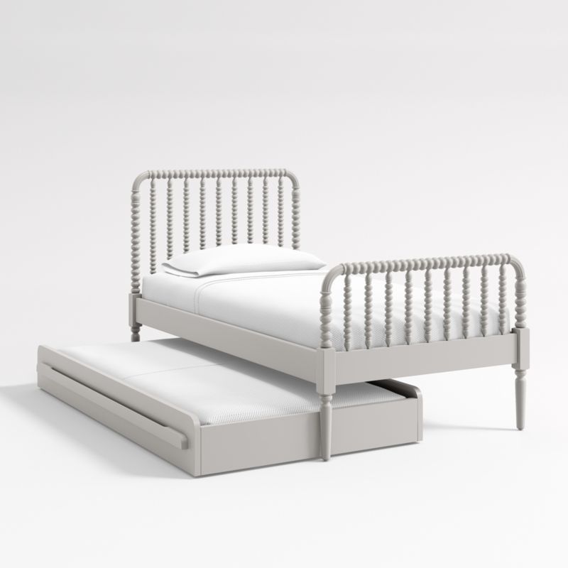 Kids Light Grey Twin Trundle Bed - image 4 of 8