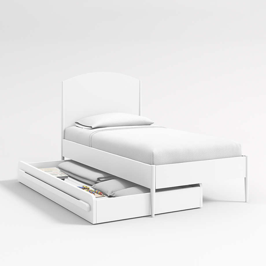 Kids White Twin Trundle Bed