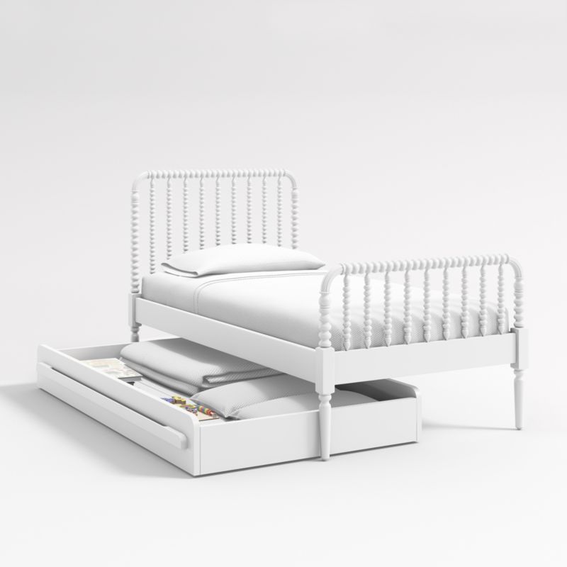 Kids White Twin Trundle Bed - image 4 of 13