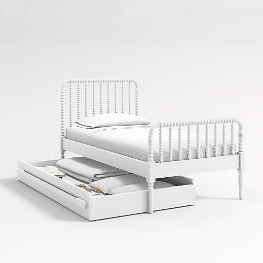 Kids White Twin Trundle Bed