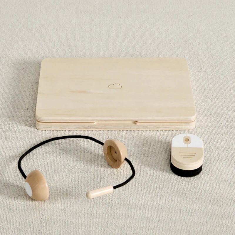 Wonder & Wise by Asweets Wooden Unplugged Laptop Toddler Activity Toy - image 4 of 5