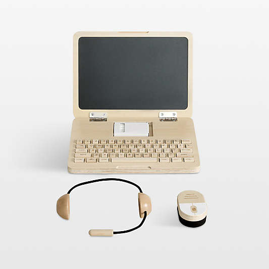 Wonder & Wise by Asweets Wooden Unplugged Laptop Toddler Activity Toy