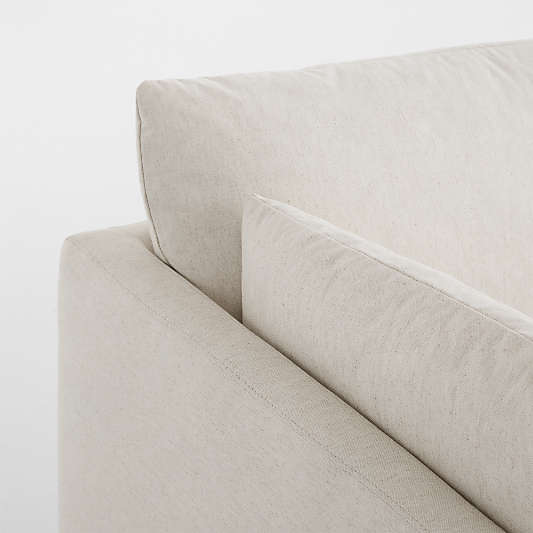 Unwind Modular 2-Piece Slipcovered Sectional Sofa with Double Chaise Lounge