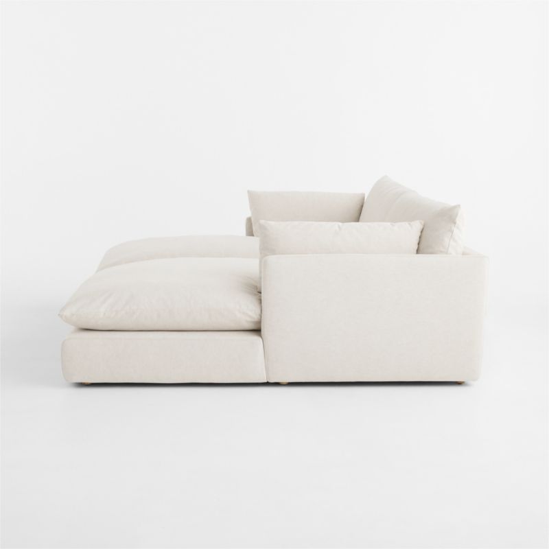 Unwind Modular 2-Piece Slipcovered Sectional Sofa with Double Chaise Lounge - image 3 of 7