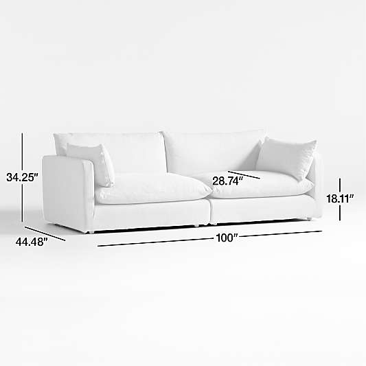 Unwind Slipcovered Sofa (92"-148")