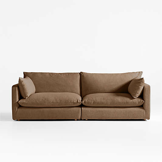 Unwind Modular 2-Piece Slipcovered Sectional Sofa