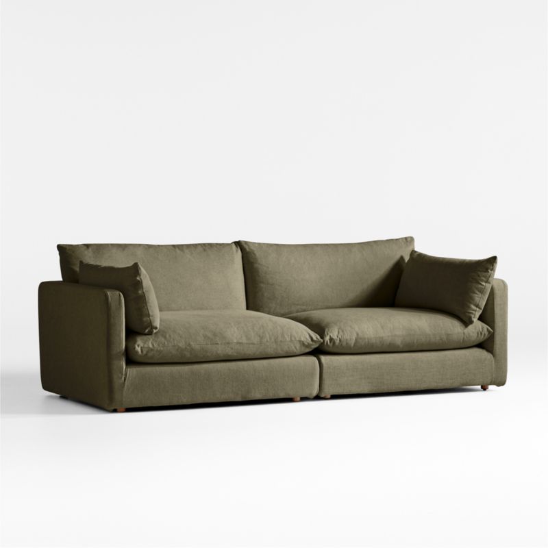 Unwind Modular 2Piece Slipcovered Sectional Sofa Crate & Barrel