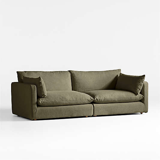 Unwind Modular 2-Piece Slipcovered Sectional Sofa