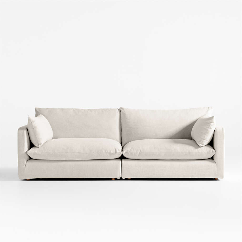 Unwind 2-Piece Slipcovered Sectional + Reviews | Crate & Barrel Canada