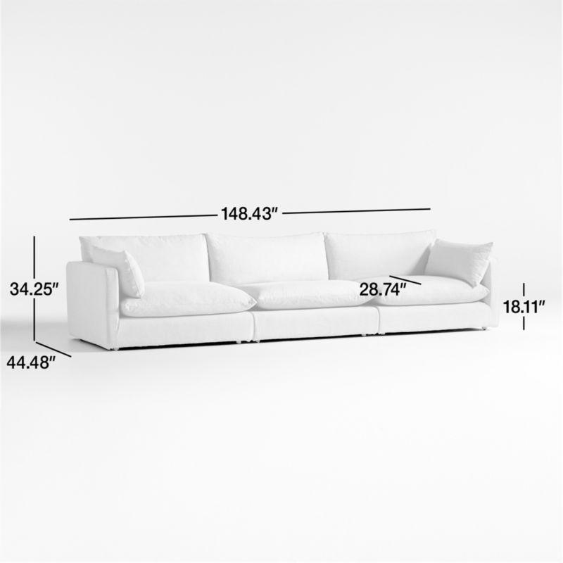 View Unwind Modular 3-Piece Slipcovered Sectional Sofa - image 3 of 5