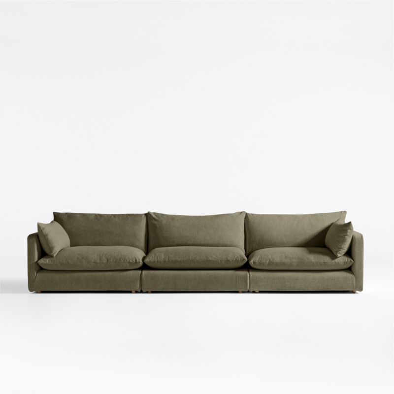 Unwind Modular 3-Piece Slipcovered Sectional Sofa - image 0 of 5