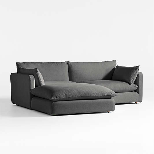 Unwind Modular 3-Piece Slipcovered Reversible Sectional Sofa