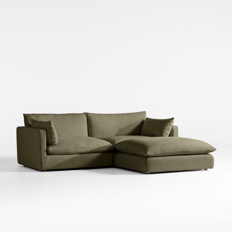 Unwind Modular 3-Piece Slipcovered Reversible Sectional Sofa - image 5 of 7