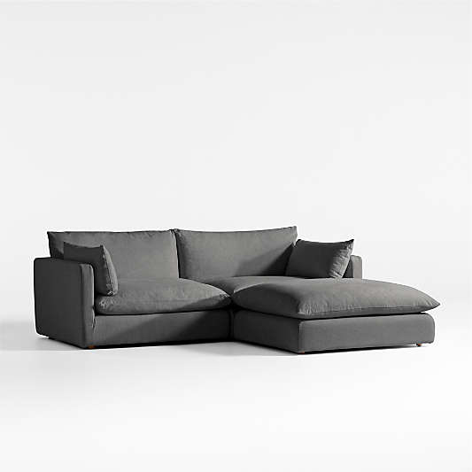 Unwind Modular 3-Piece Slipcovered Reversible Sectional Sofa