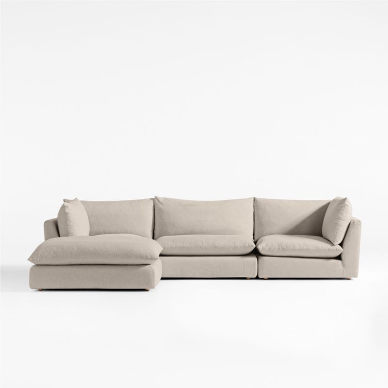 Unwind Modular 4-Piece Slipcovered Reversible Sectional Sofa - image 4 of 5