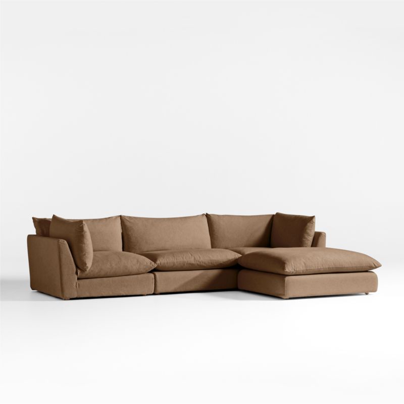 Unwind Modular 4-Piece Slipcovered Reversible Sectional Sofa - image 4 of 7