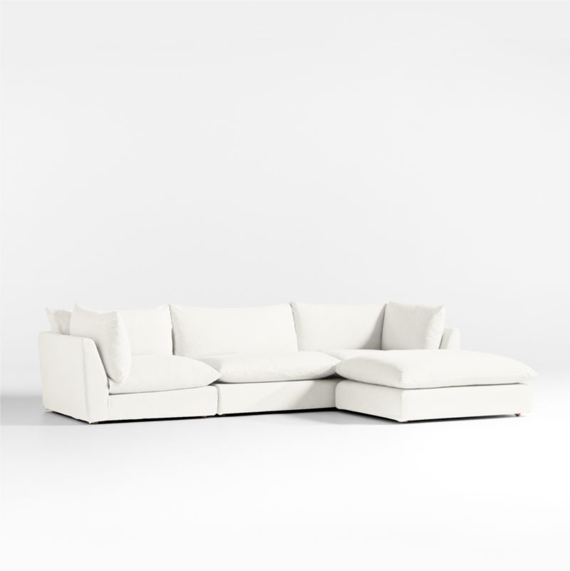 Unwind Modular 4-Piece Slipcovered Reversible Sectional Sofa - image 4 of 7