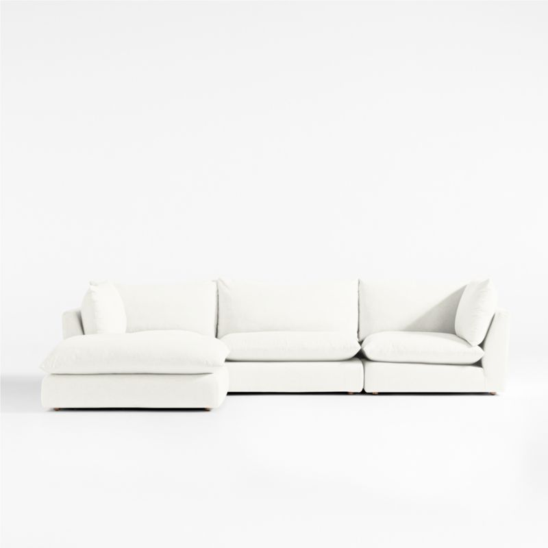 Unwind Modular 4-Piece Slipcovered Reversible Sectional Sofa - image 3 of 7