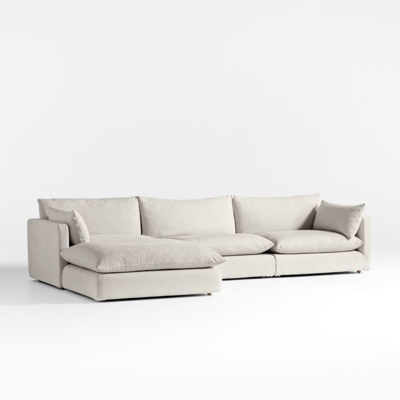 Unwind 4-Piece Reversible Slipcovered Sectional Sofa - image 8 of 11