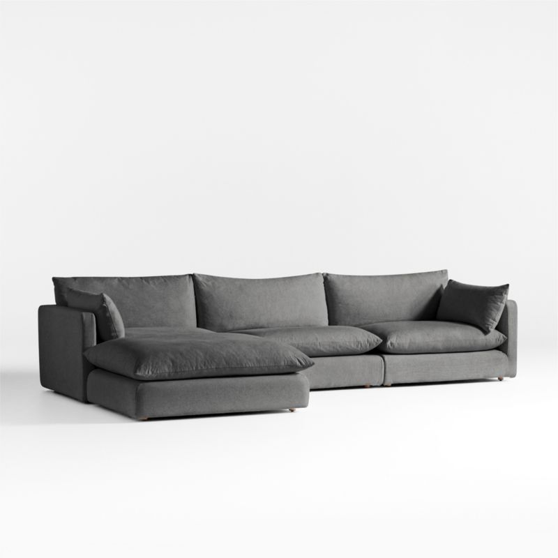 Unwind Modular 4-Piece Slipcovered Reversible Sectional Sofa - image 5 of 7