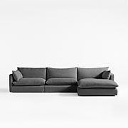 Unwind Modular 3-Piece Slipcovered Sectional Sofa