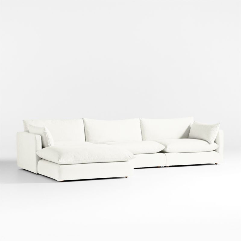 Unwind Modular 4-Piece Slipcovered Reversible Sectional Sofa - image 5 of 7