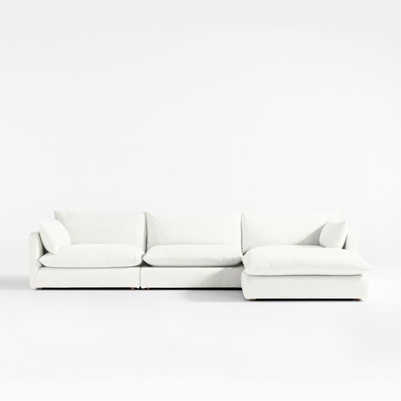 Unwind Modular 4-Piece Slipcovered Reversible Sectional Sofa - image 0 of 7