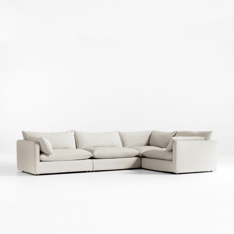 Unwind Modular 4-Piece L-Shaped Slipcovered Sectional Sofa - image 7 of 12