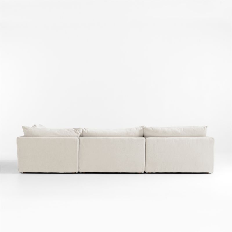 Unwind Modular 4-Piece L-Shaped Slipcovered Sectional Sofa - image 9 of 12