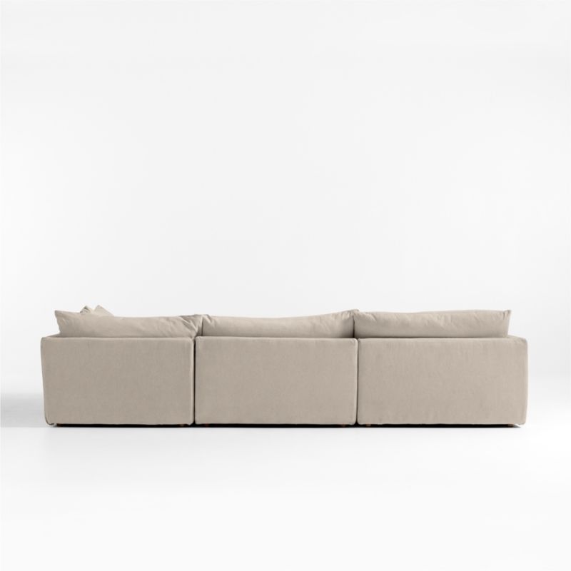 Unwind Modular 4-Piece Slipcovered L-Shaped Sectional Sofa - image 3 of 6