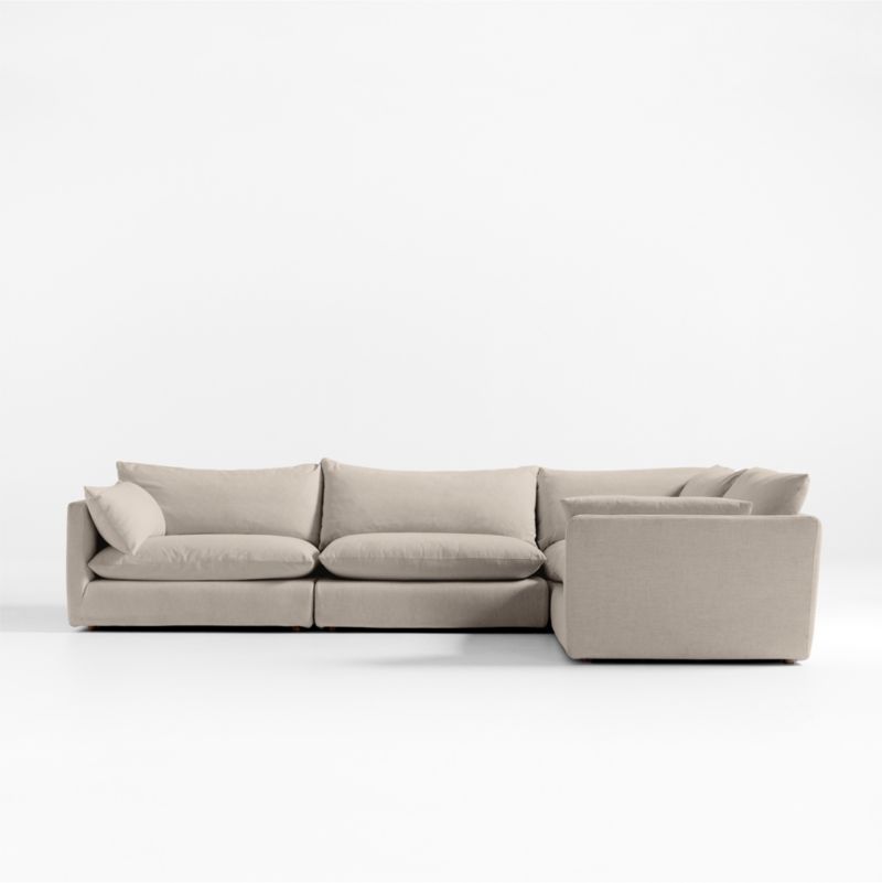 Unwind Modular 4-Piece Slipcovered L-Shaped Sectional Sofa - image 2 of 6