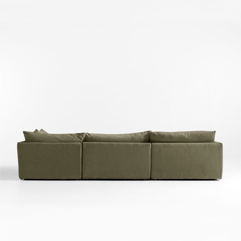 Unwind Modular 4-Piece Slipcovered L-Shaped Sectional Sofa - image 4 of 6